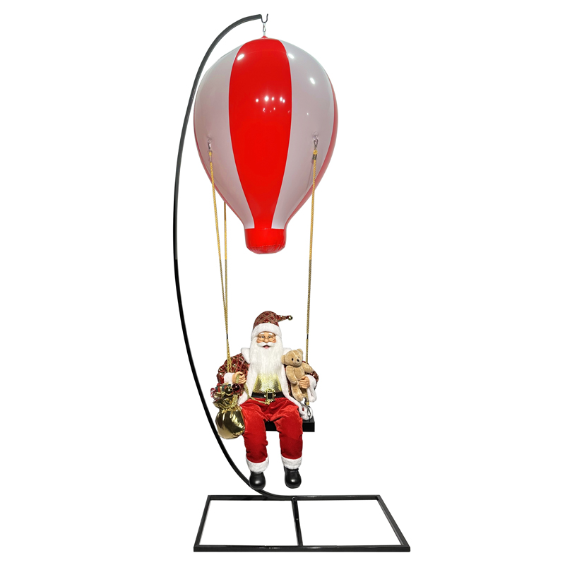 Balão de ar quente Papai Noel com suporte